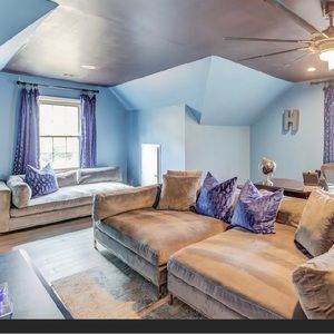 Z gallery pillows, navy blue 3 pillows for one price large pillows